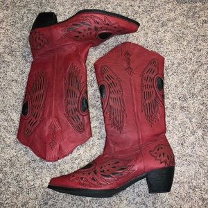 Red cowgirl boots NWOT